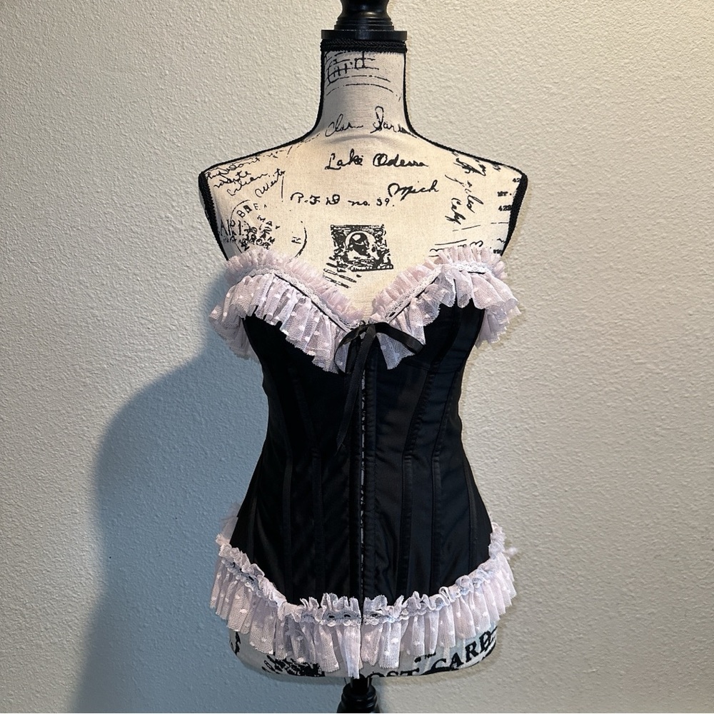 Vintage Victoria Secret Pretty Little Things Corset Top With Frill Detailing